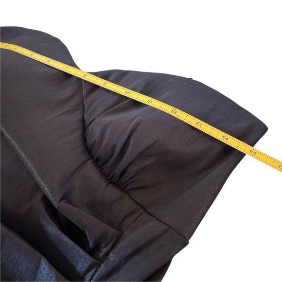 Y2K Vintage City Triangles Black Strapless  Ruffle Prom Dress Size S goth fairy - Picture 4 of 8